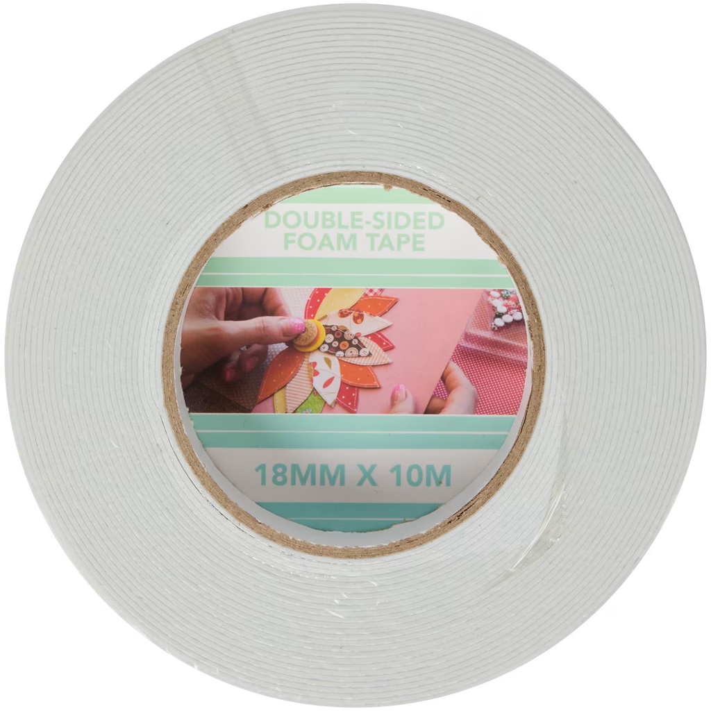 Ruban adhésif double face mousse 18 mm x 10 m