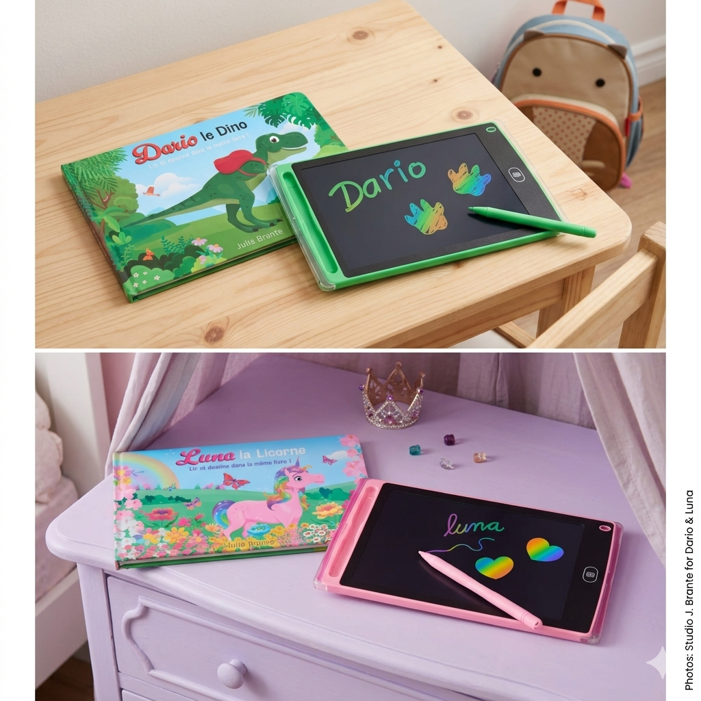 Livre pour enfants interactif avec tablette à dessin Divers modèles 8 pages