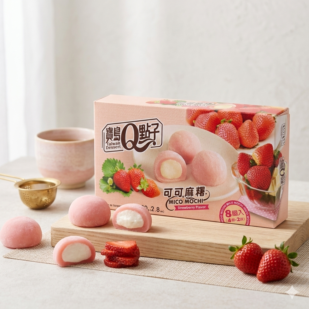 Mochi Fruit Mix 120 g / Mico mochi Fraise 8 pièces | 80 g
