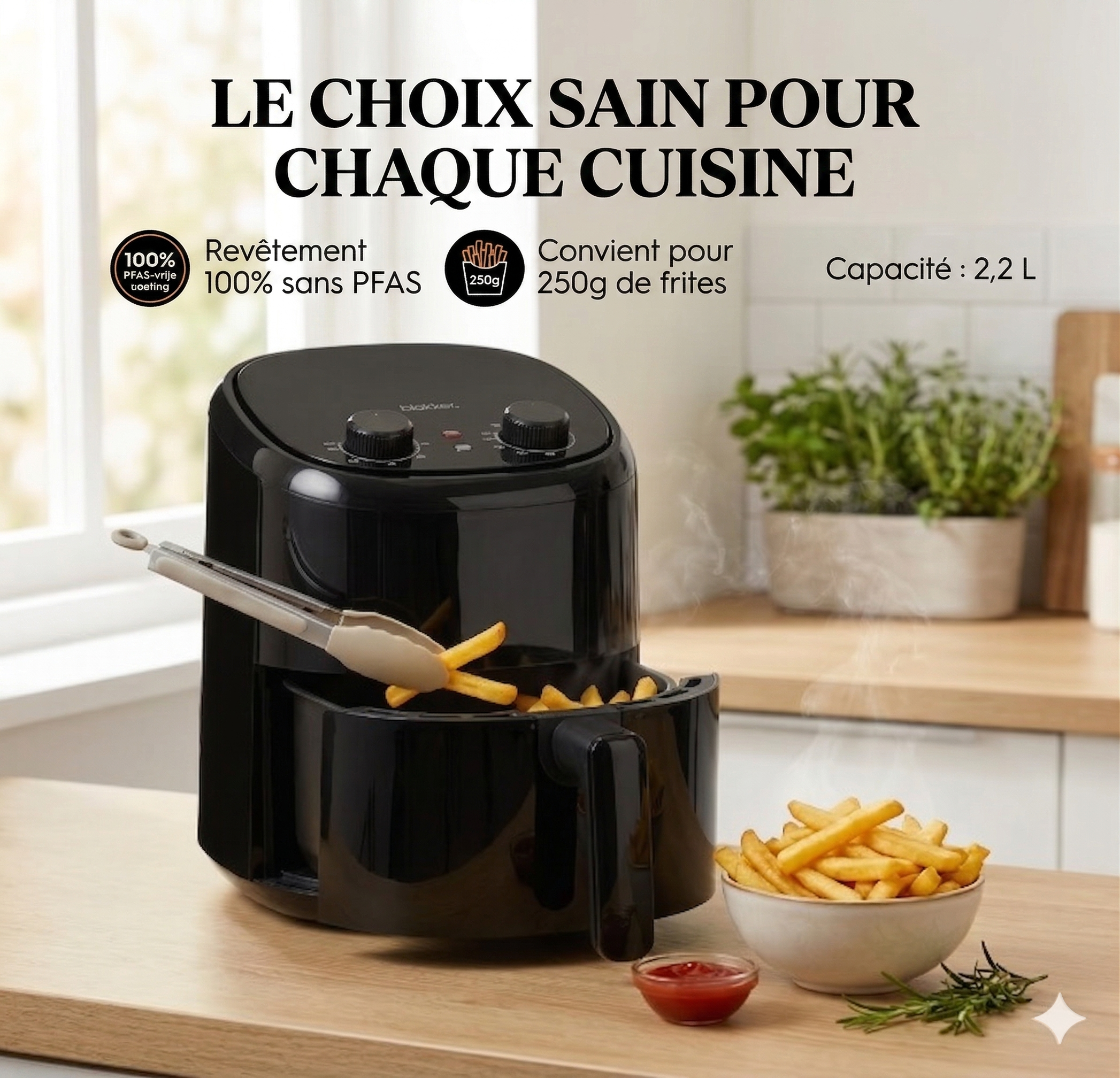 Friteuse à air chaud 2,2 L