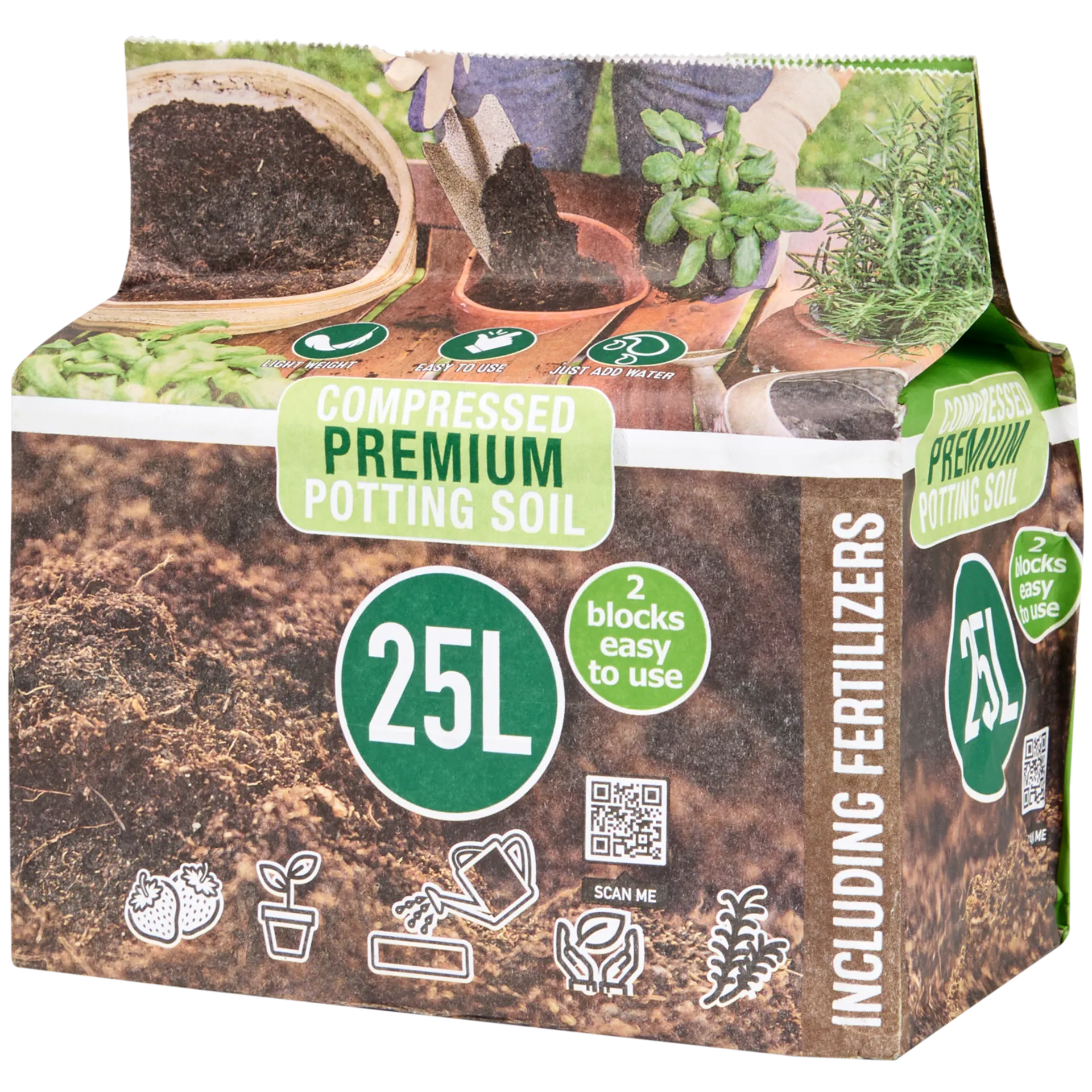 Terreau Fibre de Coco Premium avec fertilisons (25L) _ Importé de France